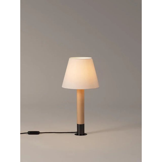 Bronze and white básica m1 table lamp by santiago roqueta, santa & cole dimensions: d 25 x h 52 cm materials: bronze,...