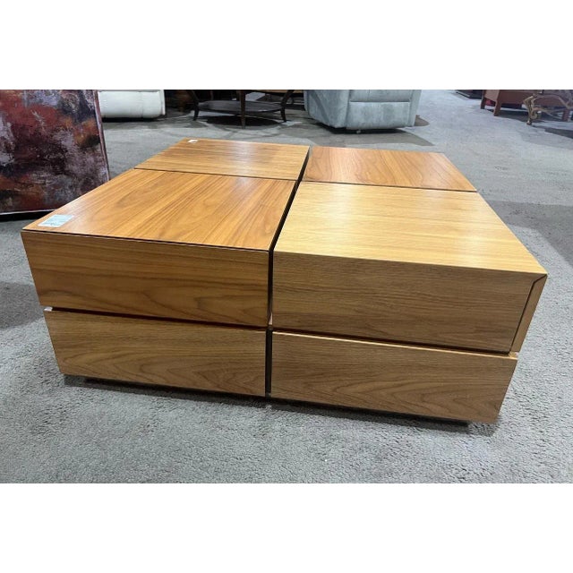 Mid-Century Modern Square Multi Drawer Wood Drawer For Sale - Image 3 of 5