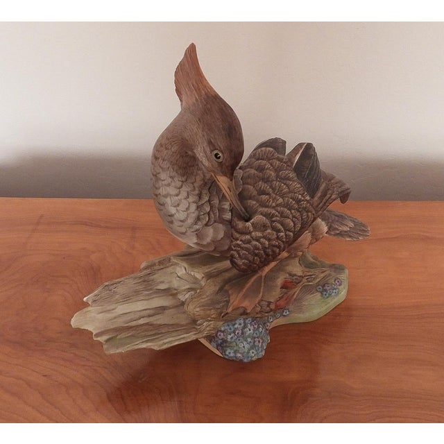 Boehm Porcelain Sculpture Pair Hooded Mergansers Water Fowl Birds Male & Female For Sale - Image 10 of 12