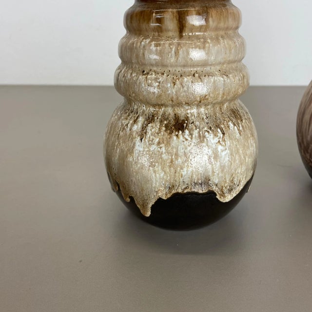 Fat Lava Pottery Vases from Scheurich, 1970s, Set of 2 For Sale - Image 9 of 18