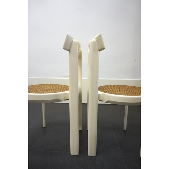Italian White Lacquered Chairs, 1970s, Set of 4 For Sale - Image 11 of 12
