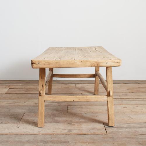 Antique Rustic Elm Coffee Table, 1920s For Sale - Image 4 of 9