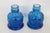 Wheaton Nj Pocahontas Indian Herbs 2pc Pair Blue Glass Salt Pepper Shakers 4926b For Sale In Miami - Image 6 of 16