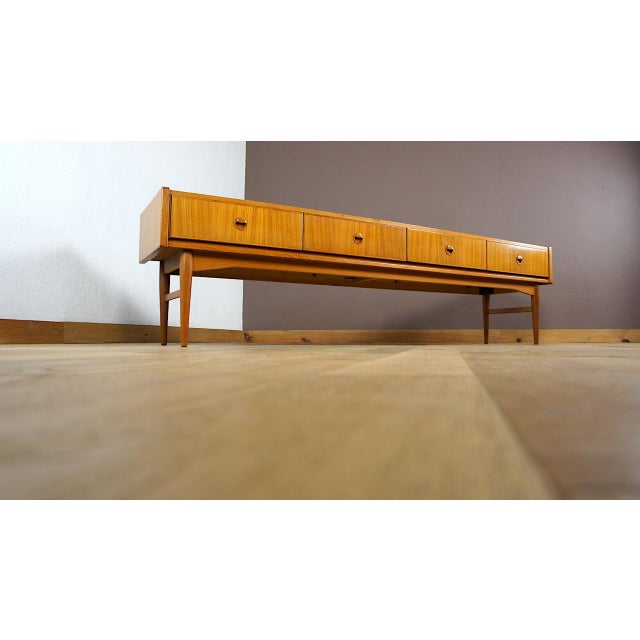 1960s Vintage Scandinavian Teak Low Sideboard, 1960s For Sale - Image 5 of 10