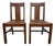 Antique Michigan Chair Company Arts & Crafts Mission Dining Chairs - Pair For Sale