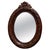 Oval Wall Mirror in Carved Oak, 1900 For Sale - Image 6 of 6