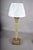 Metal Green Onyx Corinthian Column Table Lamp with Pleated Shade, 1930s For Sale - Image 7 of 17