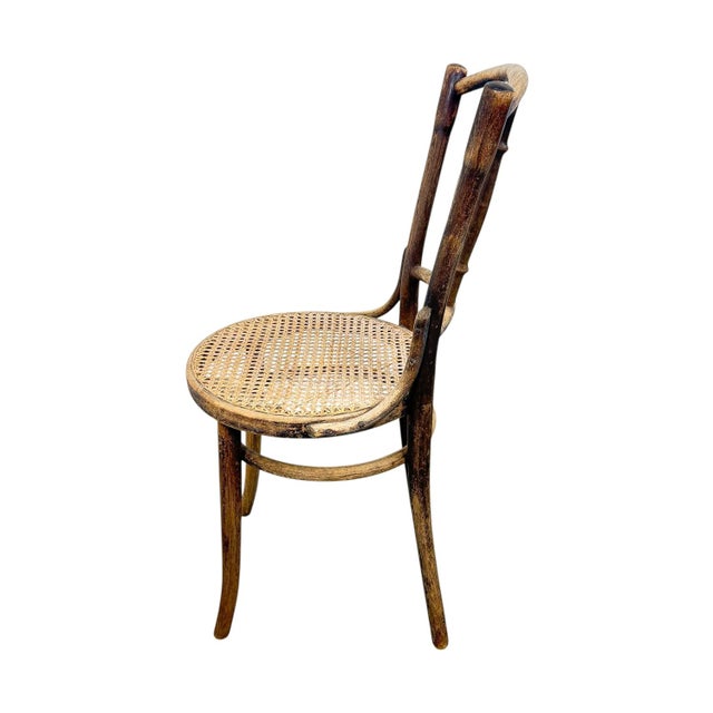Antique Bentwood Chair Cane Seat by Michael Thonet for Thonet, 1890s For Sale - Image 3 of 8