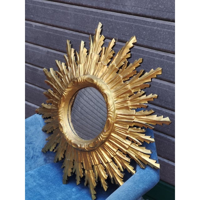 1970s Gilt Sun Wall Mirror, 1970s For Sale - Image 5 of 9