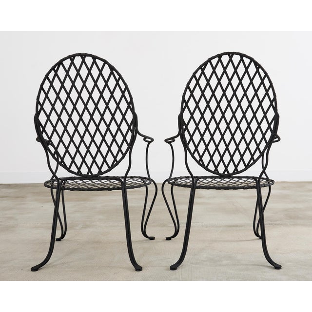 Set of Four Rose Tarlow Twig Iron Garden Dining Armchairs, Attributed For Sale - Image 12 of 12