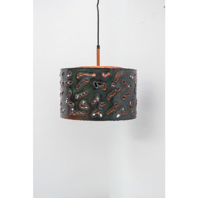 Mid-Century Modern Brutalist Copper Pendant Lamp from Boréns, 1970s For Sale - Image 3 of 13