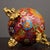 Vintage Cloisonne Enamel Incense Burner – 6.1" Gilt Lion Censer With Floral Motif For Sale In Los Angeles - Image 6 of 9
