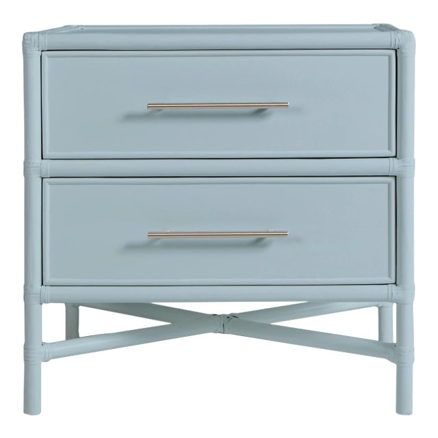 Verona Two-Drawer Nightstand in Light Blue For Sale