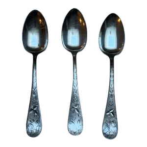 Vintage Silverplate Teaspoons- Set of 3
