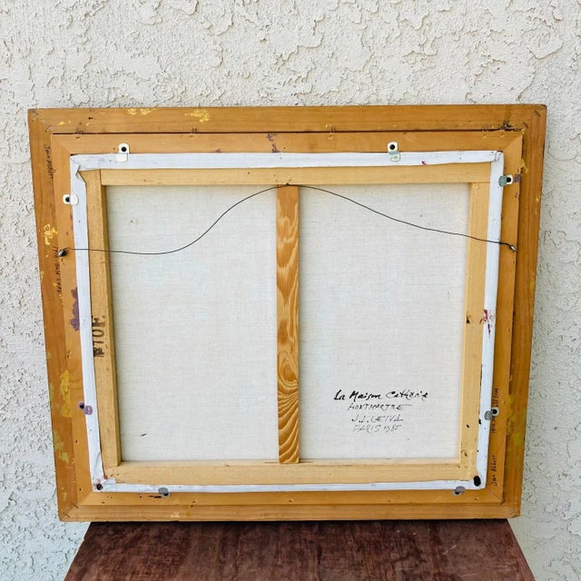 Original 1980s Jose Luis Leiva Painting, Paris Street Scene "La Maison Catherine" For Sale - Image 11 of 13