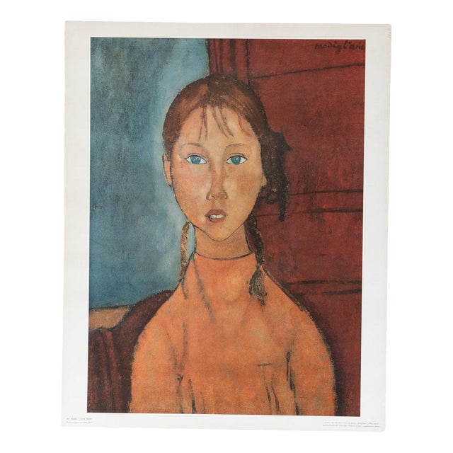 Abrams after Amadeo Modigliani, Girls with Braids, Color Print, 1970 For Sale