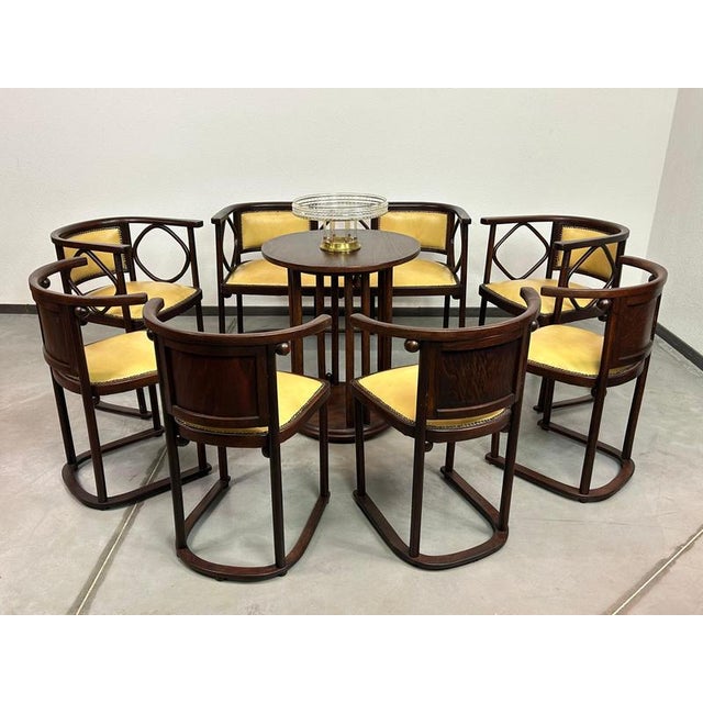 Fledermaus seating group by Josef Hoffmann for Jacob Josef Kohn. Restored 2 years ago into new leather, new french polish...
