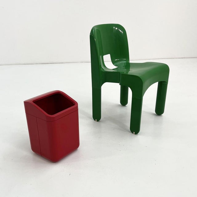Green Model 4670 Waste Paper Bin by Gino Colombini for Kartell, 1970s For Sale - Image 6 of 8