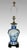 1950s Mid Century Chinese Blue and White Hand Painted Floral Porcelain Table Lamp on Ming Style Rosewood Stand For Sale - Image 5 of 13