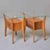 Pair of Italian Mid-Century Blonde Walnut Bedside Tables With Elevated Glass Tops For Sale - Image 12 of 12