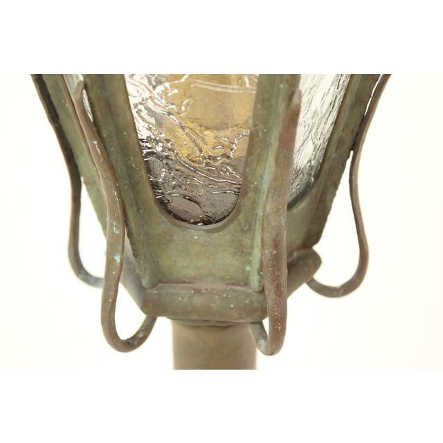 Brown Vintage Copper Lantern from Deutscher Werkbund, 1930s For Sale - Image 8 of 18