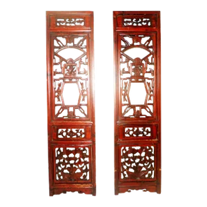 Early 19th Century Antique Chinese Screen PanelsCunninghamia Wood - A Pair