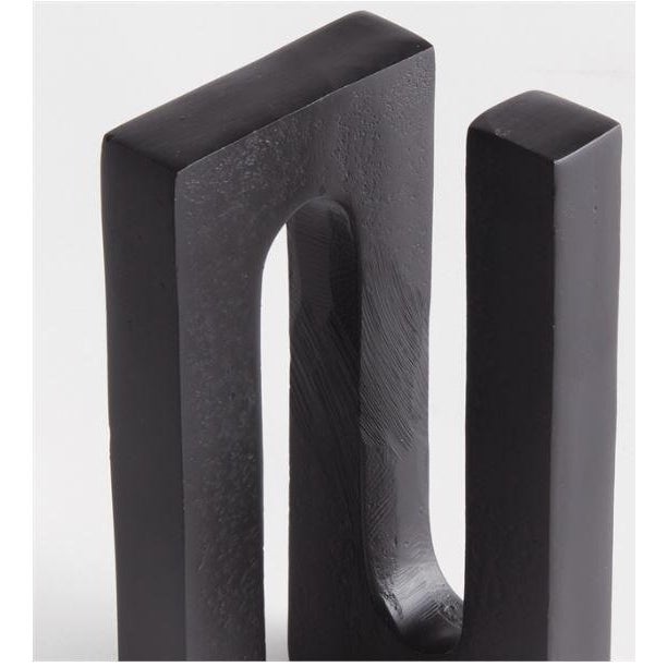 Kenneth Ludwig Chicago Black Cast Metal Cassian Sculpture For Sale - Image 4 of 4