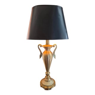 Vintage Brass Trophy Urn Lamp For Sale
