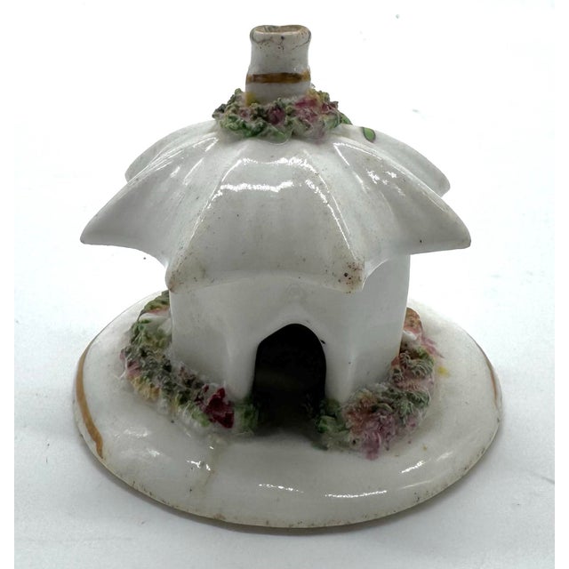 English Antique Staffordshire Porcelain Cottage Pastille Burner, 19th Century For Sale - Image 3 of 6