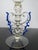 Venetian Hand Blown Art Glass Decorative Tipetto Wine Goblet With Blue Wings For Sale - Image 4 of 8