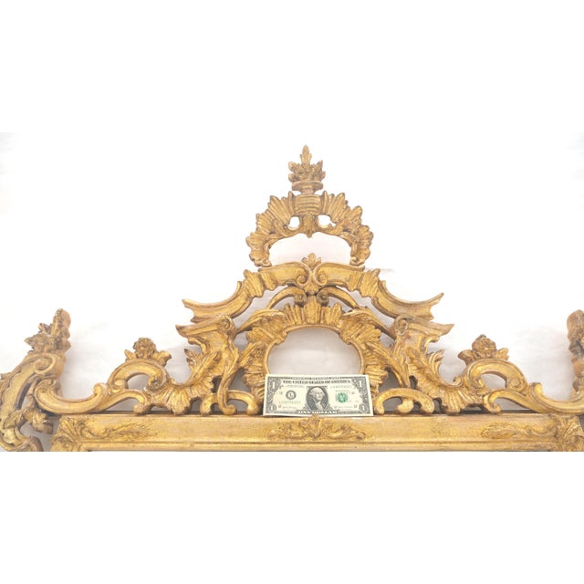 Fine Rococo Style Large 53x40 Wall Mirror Rococo Style Made in Italy Mint For Sale - Image 10 of 11