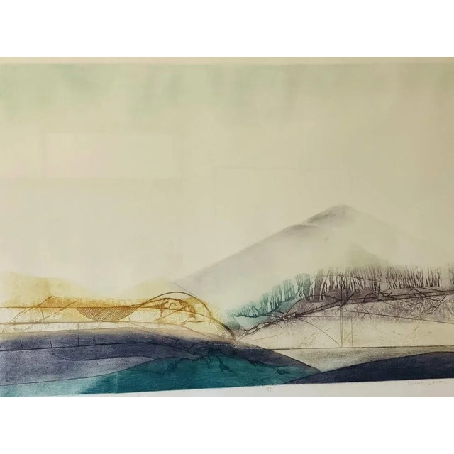 "Crosscurrents II" Etching on Zinc Print by Renata Zerner, Artist Proof For Sale - Image 12 of 13