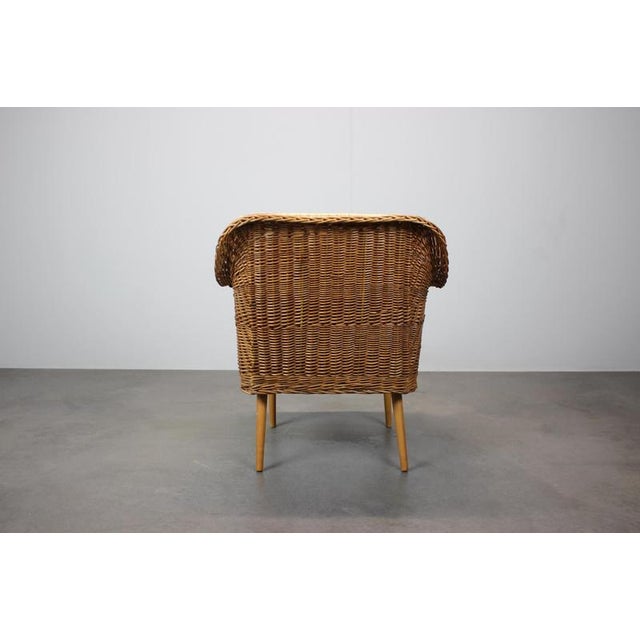 1970s Rattan Armchair attributed to Uluv, Former Czechoslovakia, 1970s For Sale - Image 5 of 10