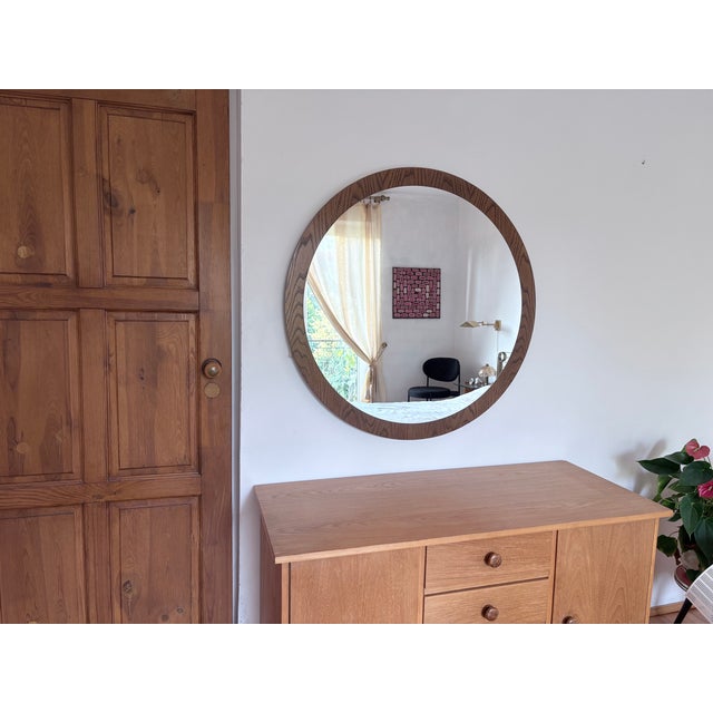 Vintage Scandinavian Wooden Mirror, 1960s For Sale - Image 6 of 12