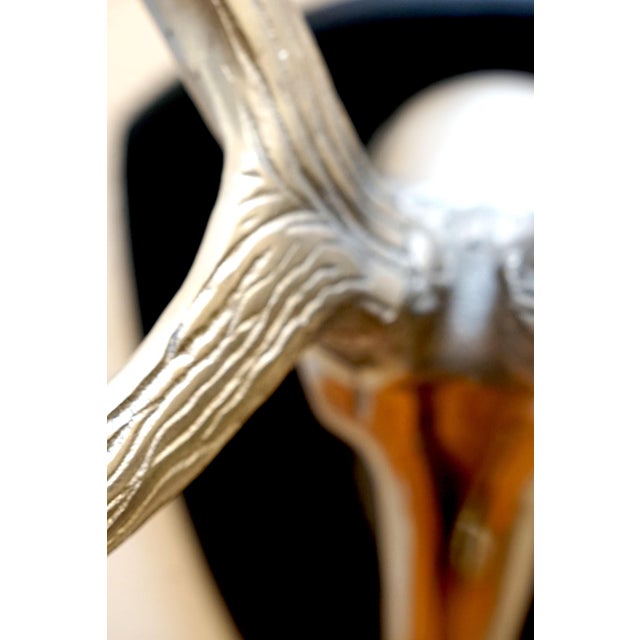 Vintage Metal Antelope Sculpture Wall Ornament For Sale - Image 10 of 13