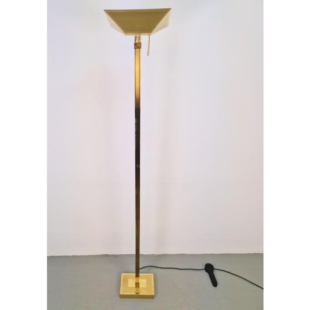 Gold Vintage Brass Floor Lamp from Deknudt, 1970s For Sale - Image 8 of 17
