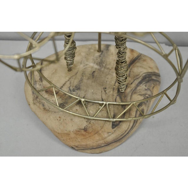 Vintage Mid Century Modern Brutalist Wire Musician Band Figure Sculpture - Set of 2 For Sale - Image 11 of 17