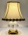 Waterford “Lismore” Round Cut Crystal Table Lamp-Customized Shade, Brass Base For Sale - Image 12 of 12