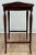 Wood Antique Leather Inset Top Carved Wood Tea Table For Sale - Image 7 of 12