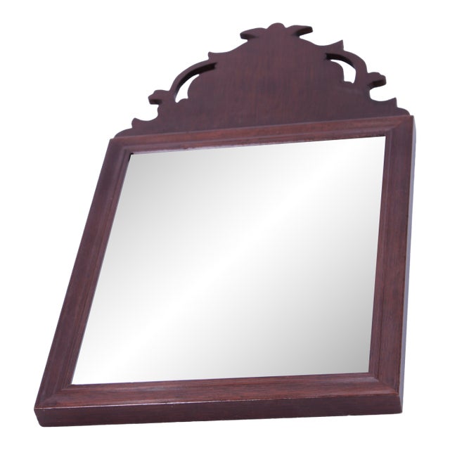 1980s Virginia Metalcrafters Old Sturbridge Village Chippendale Style Small Mirror For Sale
