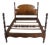 Antique Early American Colonial Style Mahogany 4 Post Acorn Finial Full Size Bed For Sale