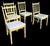 Thomasville Hollywood Regency Faux Bamboo Octagonal Dining Table and Four Side Chairs in Ivory Lacquer, Circa 1980 For Sale In Washington DC - Image 6 of 12