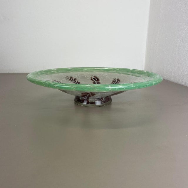 Large Art Deco Baushaus Glass Bowl by Karl Wiedmann for WMF Ikora, 1930s For Sale - Image 4 of 18