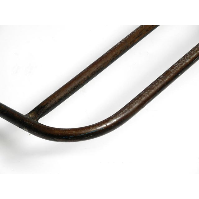 Mid-Century Modern Rocking Chair in Black Painted Metal and Rattan, 1950s For Sale - Image 17 of 18