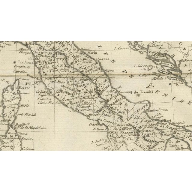 Italy in the Age of Antiquity French Map by Rigobert Bonne, 1780 For Sale - Image 6 of 10