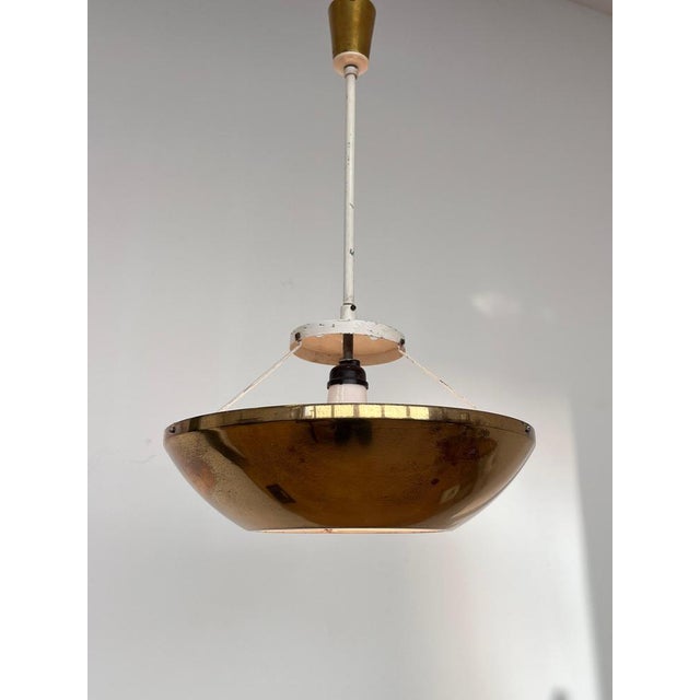 Small Brass UFO Pendant, Czechoslovakia, 1940s For Sale - Image 6 of 8