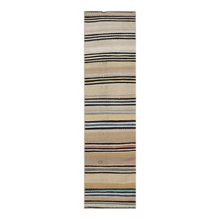 Handwoven Scandinavian Style Kilim Runner Rug 2’7″ X 10’2″ For Sale