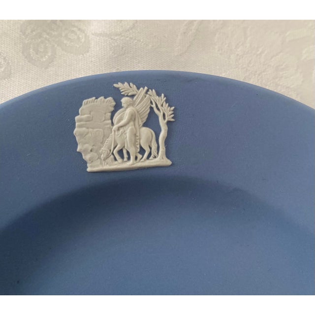 Wedgwood Wedgwood Neoclassical Dish Blue With Cream Classic Figures Mid 20th Century Excellent Mint Condition For Sale - Image 4 of 16