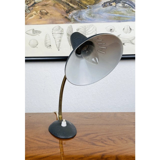 Black Vintage Desk Lamp in Black by Egon Hillebrand for Hillebrand Lighting, 1960s For Sale - Image 8 of 9
