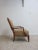 A Hickory white fireside lounge club chair. Great shape, minor wear...mark on fabric. Seat height 16".